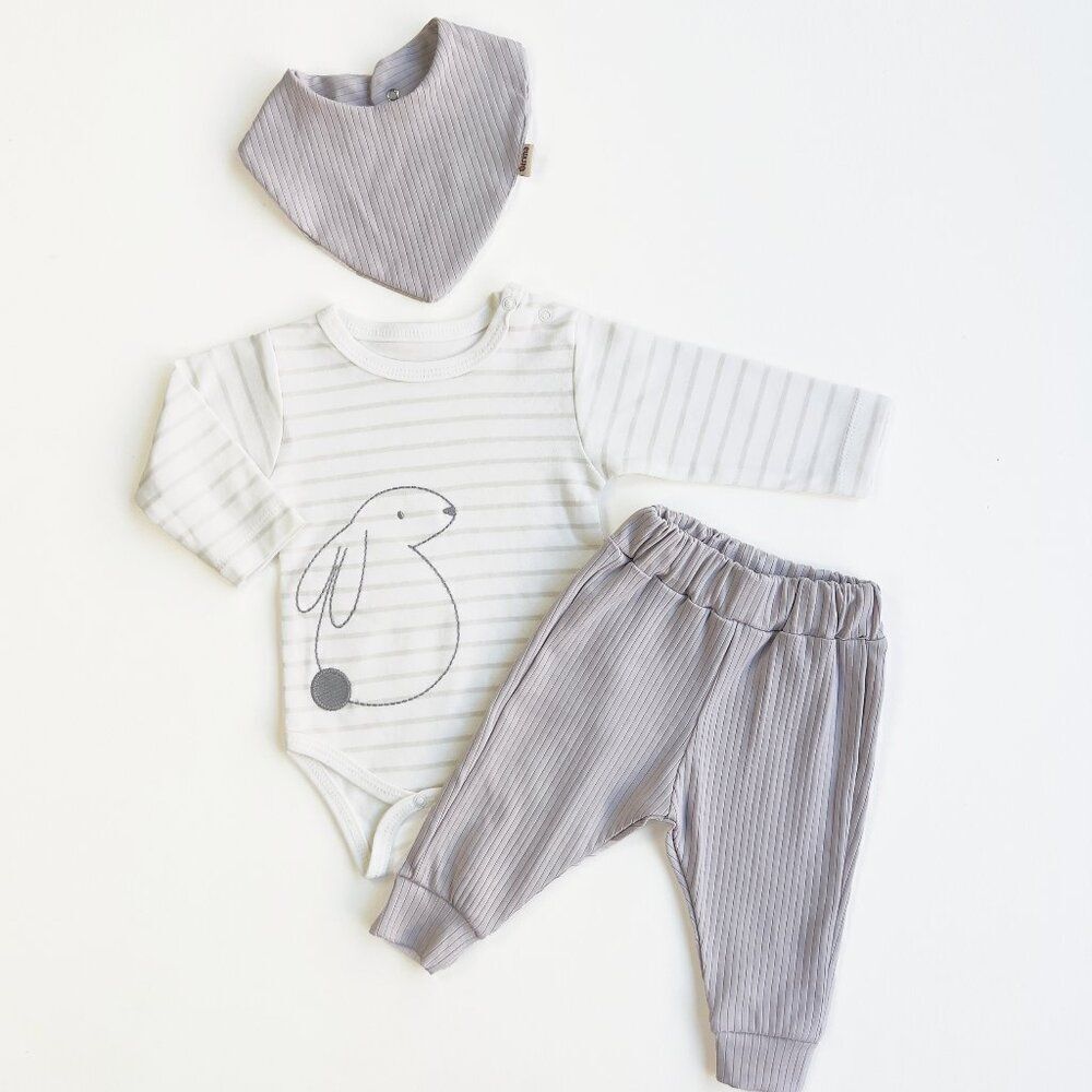 Dreamline Baby Organic Cotton Bodysuit & Pants Set Bunny